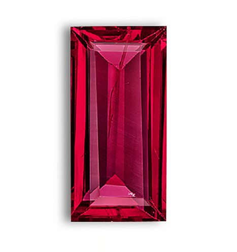 Marvel x East Continental Gems Reality Stone ruby, showcasing vivid red hues and precision gem cutting.