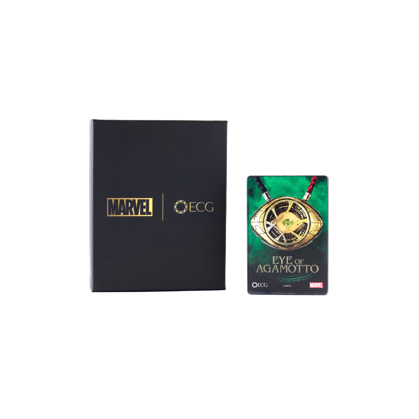 Marvel and OEGG branded product packaging on a white background