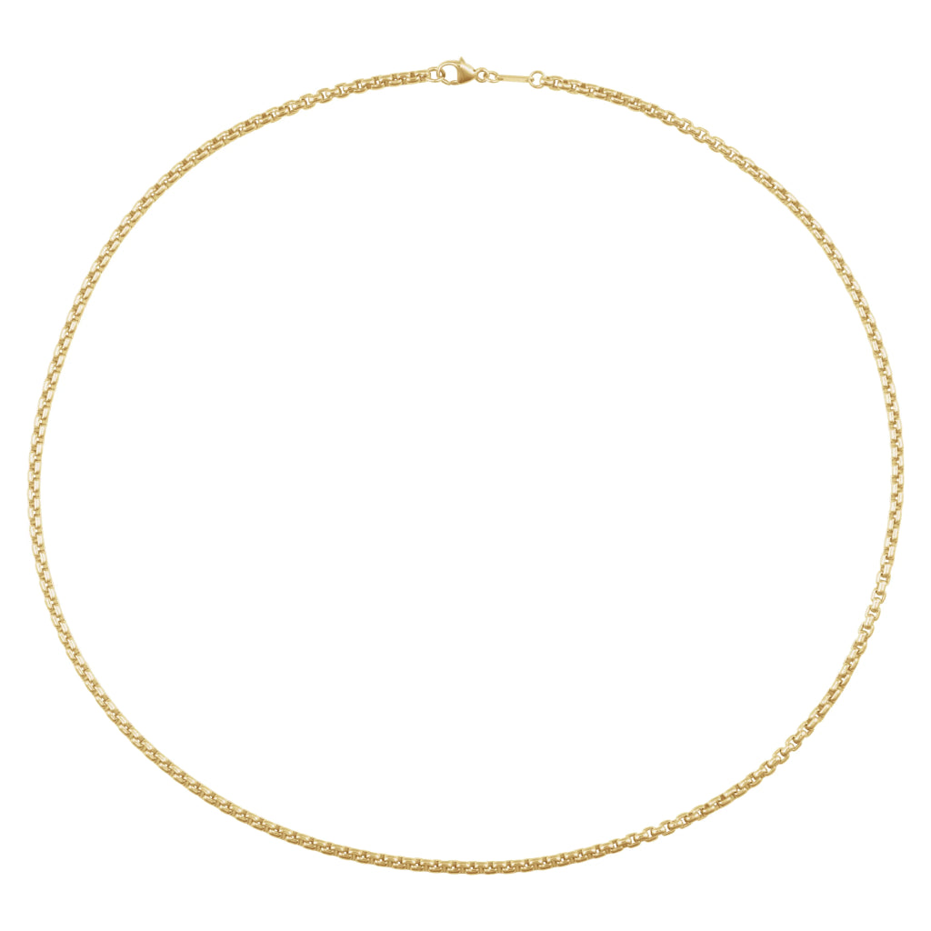 ECG Signature Box Chain: 14k Yellow Gold 1.8 mm