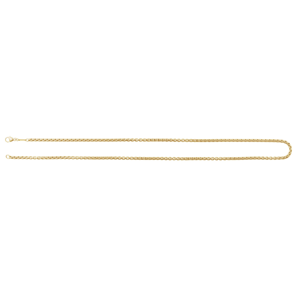 ECG Signature Box Chain: 14k Yellow Gold 1.8 mm