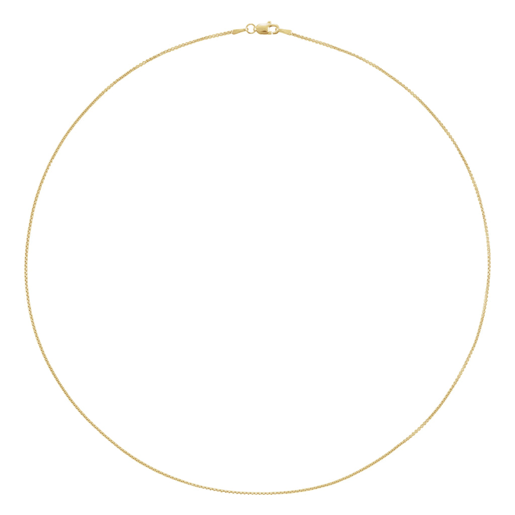 ECG Signature Box Chain: Yellow Gold-Plated 1.8 mm
