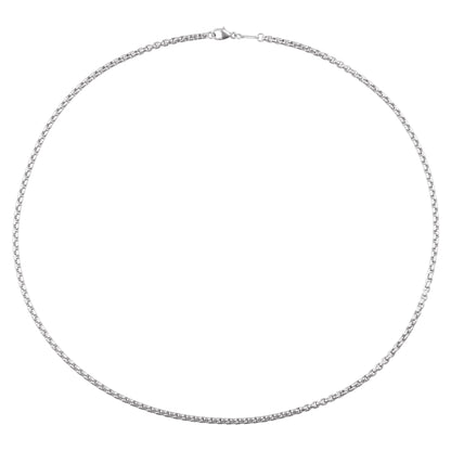 ECG Signature Box Chain: Sterling Silver 2.6 mm